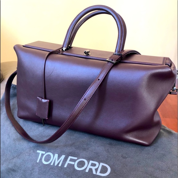 Tom Ford Handbags - TOM FORD India Medium purple Leather Satchel Bag